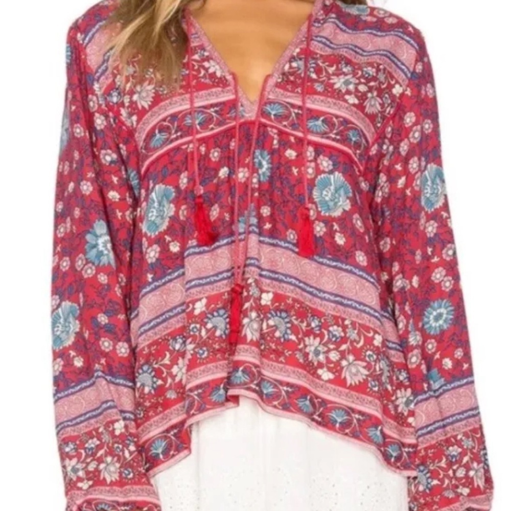 Vintage Spell & The Gypsy Folk Town Blouse Wine S… - image 4